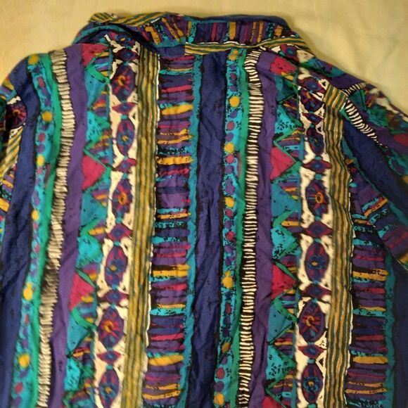 Vintage ZZ Michaels Abstract Pattern Summer Blazer - Picture 9 of 12